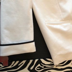 White Blazer with Black Trim